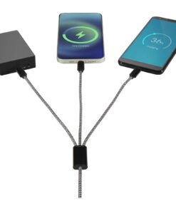 Alphecca 5-in-1-Ladekabel aus recyceltem Aluminium und RPET schwarz 11 Alphecca 5-in-1-Ladekabel aus recyceltem Aluminium und RPET schwarz – Bild 4