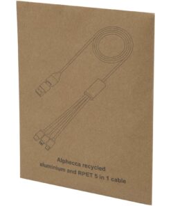 Alphecca 5-in-1-Ladekabel aus recyceltem Aluminium und RPET schwarz 13 Alphecca 5-in-1-Ladekabel aus recyceltem Aluminium und RPET schwarz – Bild 6
