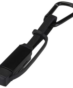 Algieba 65 W 5-in-1-Ladekabel aus recyceltem Aluminium mit Karabinerhaken schwarz 9 Algieba 65 W 5-in-1-Ladekabel aus recyceltem Aluminium mit Karabinerhaken schwarz – Bild 3