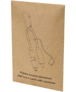 Algieba 65 W 5-in-1-Ladekabel aus recyceltem Aluminium mit Karabinerhaken schwarz 11 Algieba 65 W 5-in-1-Ladekabel aus recyceltem Aluminium mit Karabinerhaken schwarz – Bild 5