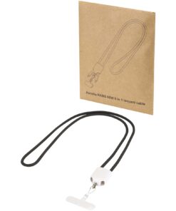 Ion 65 W 5-in-1-Ladekabel mit Lanyard aus recyceltem Kunststoff