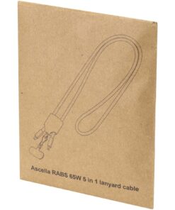 Ion 65 W 5-in-1-Ladekabel mit Lanyard aus recyceltem Kunststoff weiss 11 Ion 65 W 5-in-1-Ladekabel mit Lanyard aus recyceltem Kunststoff weiss – Bild 5