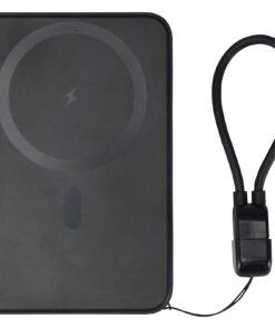 SMART 5000-mAh-Powerbank aus recyceltem Kunststoff mit Magnetverschluss und Trageband schwarz 10 SMART 5000-mAh-Powerbank aus recyceltem Kunststoff mit Magnetverschluss und Trageband schwarz – Bild 3
