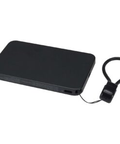 SMART 5000-mAh-Powerbank aus recyceltem Kunststoff mit Magnetverschluss und Trageband schwarz 11 SMART 5000-mAh-Powerbank aus recyceltem Kunststoff mit Magnetverschluss und Trageband schwarz – Bild 4