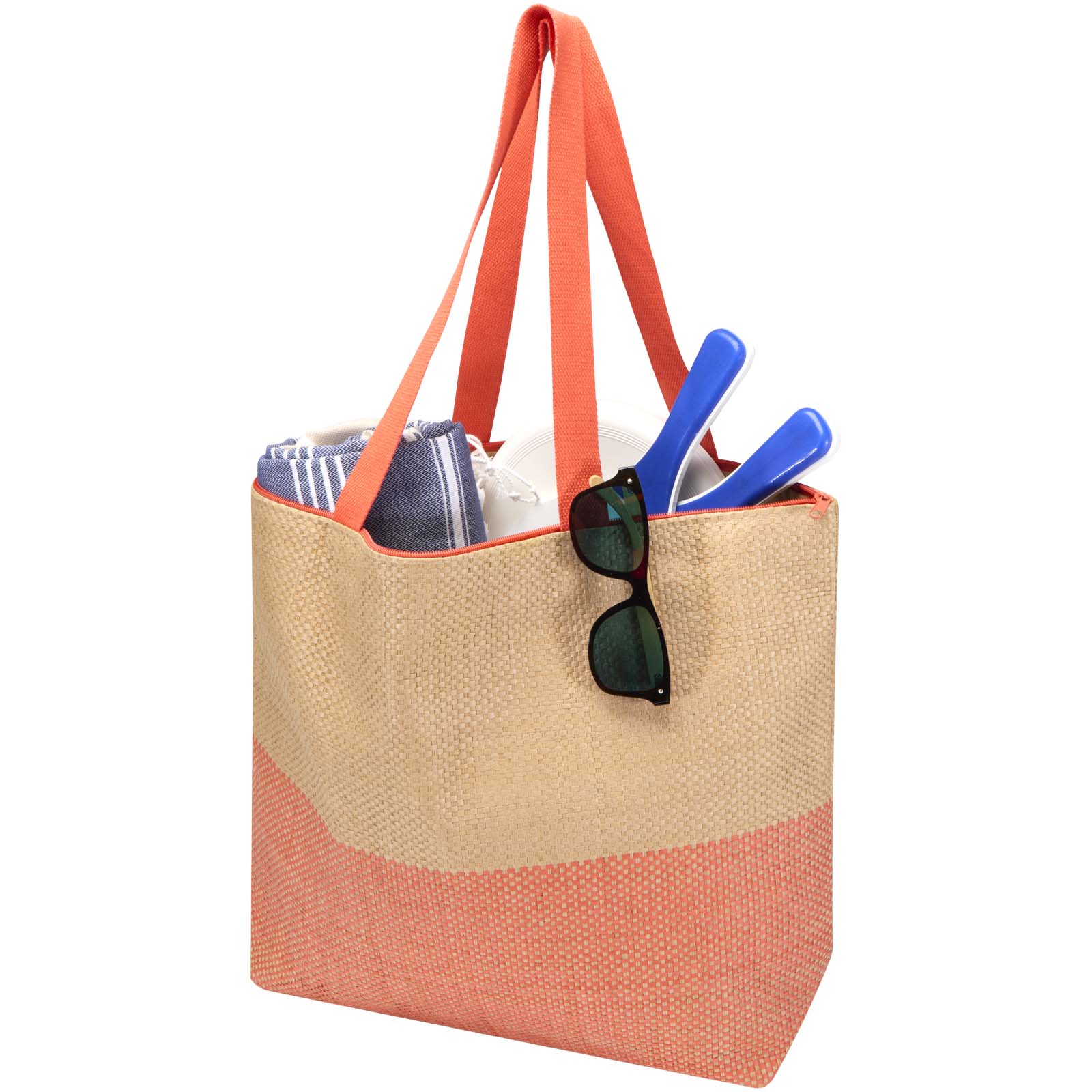 Rhythm Strohpapier-Tragetasche mit Reißverschluss, groß, 21 l 5 Rhythm Strohpapier-Tragetasche mit Reißverschluss, groß, 21 l – Bild 3