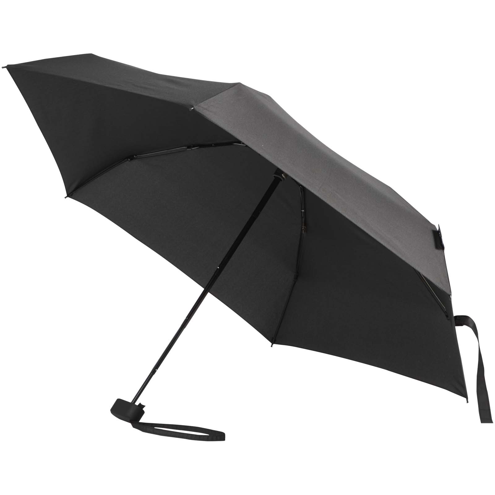 Jill 19" – zusammenklappbarer, kompakter 5-teiliger RPET-Regenschirm schwarz 3 Jill 19" – zusammenklappbarer
