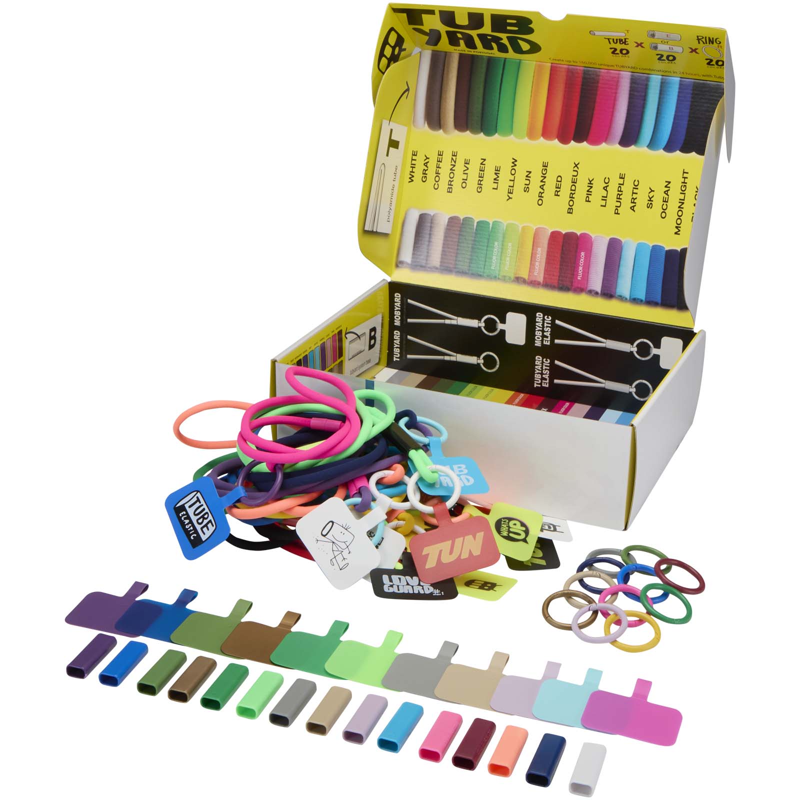 Musterbox mit Tubyard Lanyards weiss 4 Musterbox mit Tubyard Lanyards weiss – Bild 2