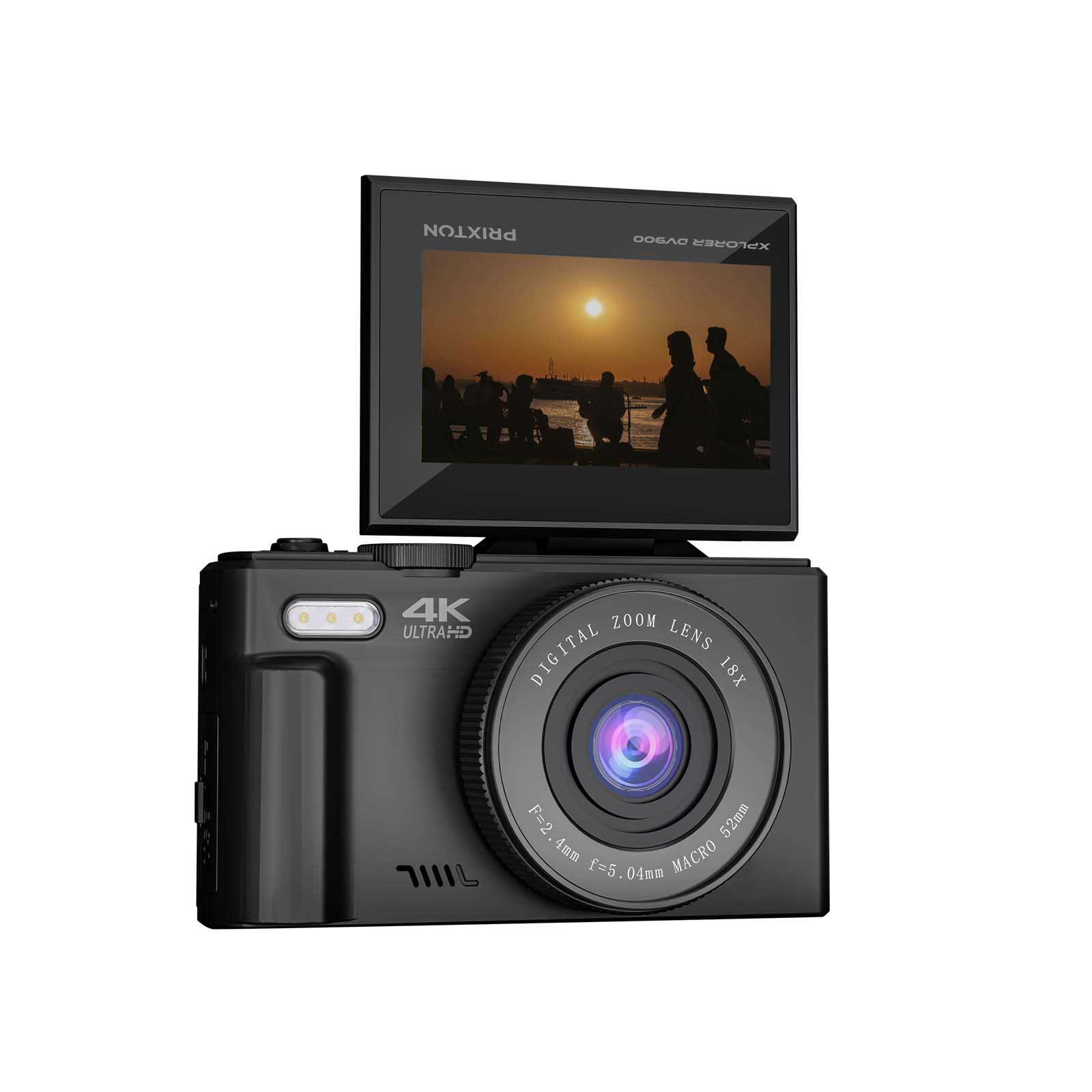 Prixton DV900 XPLORER 4K Digitalkamera schwarz 6 Prixton DV900 XPLORER 4K Digitalkamera schwarz – Bild 4