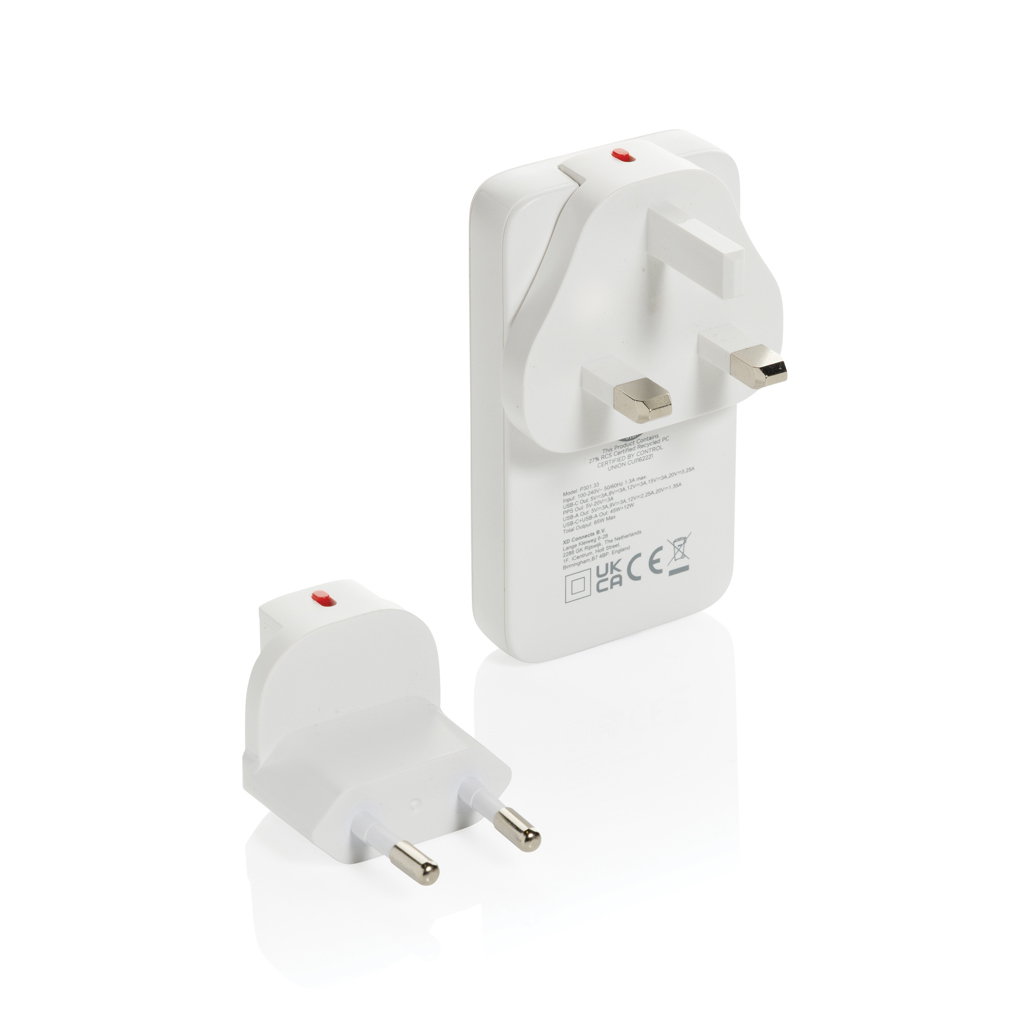 Fluxo flaches RCS 65W GaN-Ladegerät mit Stecker-Adaptern 5 Fluxo flaches RCS 65W GaN-Ladegerät mit Stecker-Adaptern – Bild 3