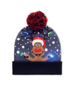 Weihnachtliche Strickmütze LED