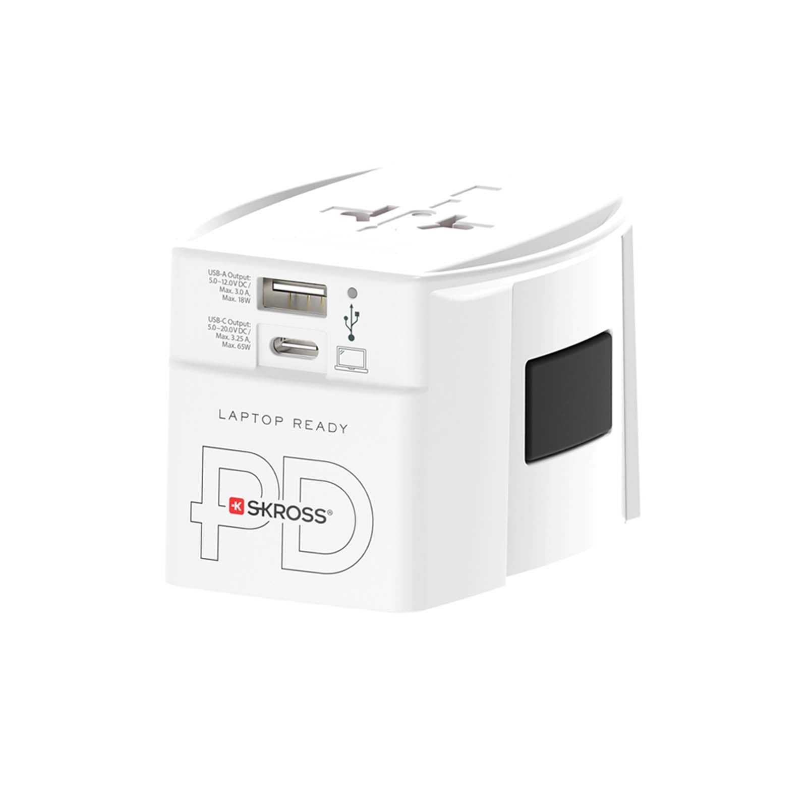 SKROSS® MUV AC65PD Reiseadapter mit USB-C Kabel weiss 3 SKROSS® MUV AC65PD Reiseadapter mit USB-C Kabel