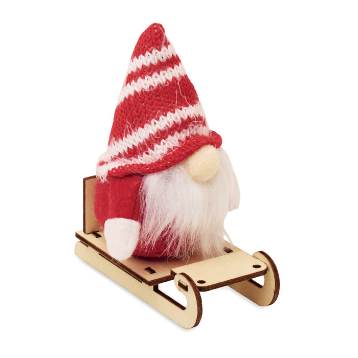 Wichtel auf Holzschlitten FROSTY SLEIGH 3 Wichtel auf Holzschlitten