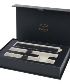 Parker IM Essentials Rollerball und Kugelschreiber Set – silber schwarz 8 Parker IM Essentials Rollerball und Kugelschreiber Set – silber schwarz – Bild 3
